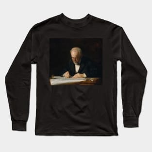 The Writing Master by Thomas Eakins Long Sleeve T-Shirt